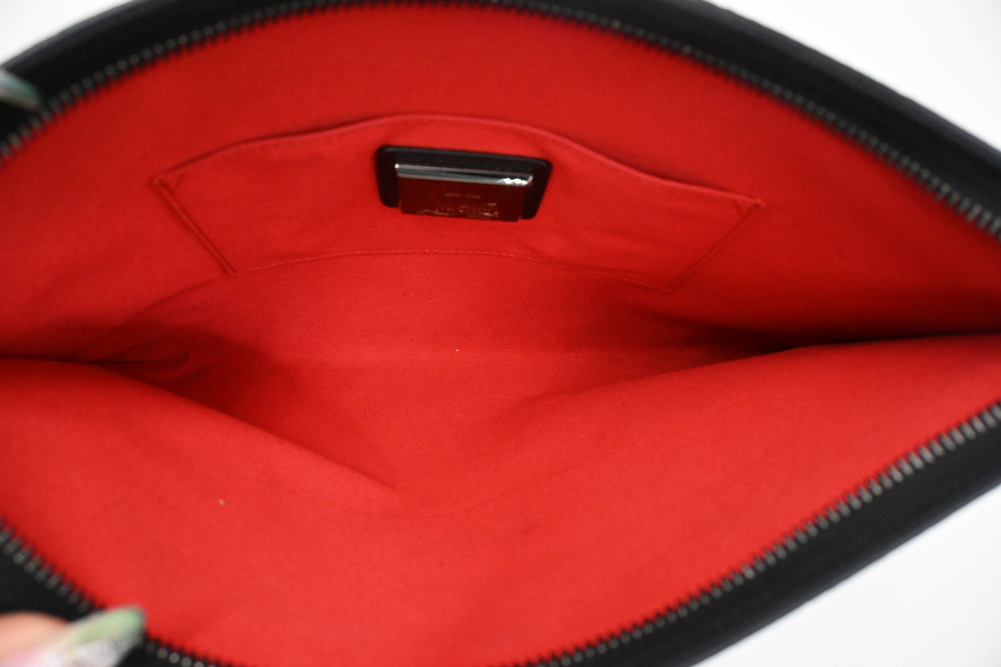 Louboutin Loubiclutch Crossbody in Black Studded Leather
