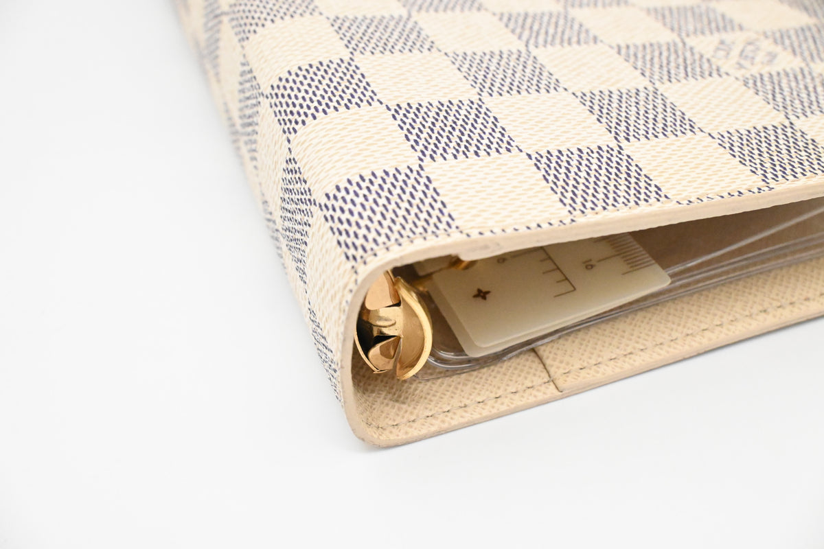 Louis Vuitton Agenda MM in Damier Azur Canvas
