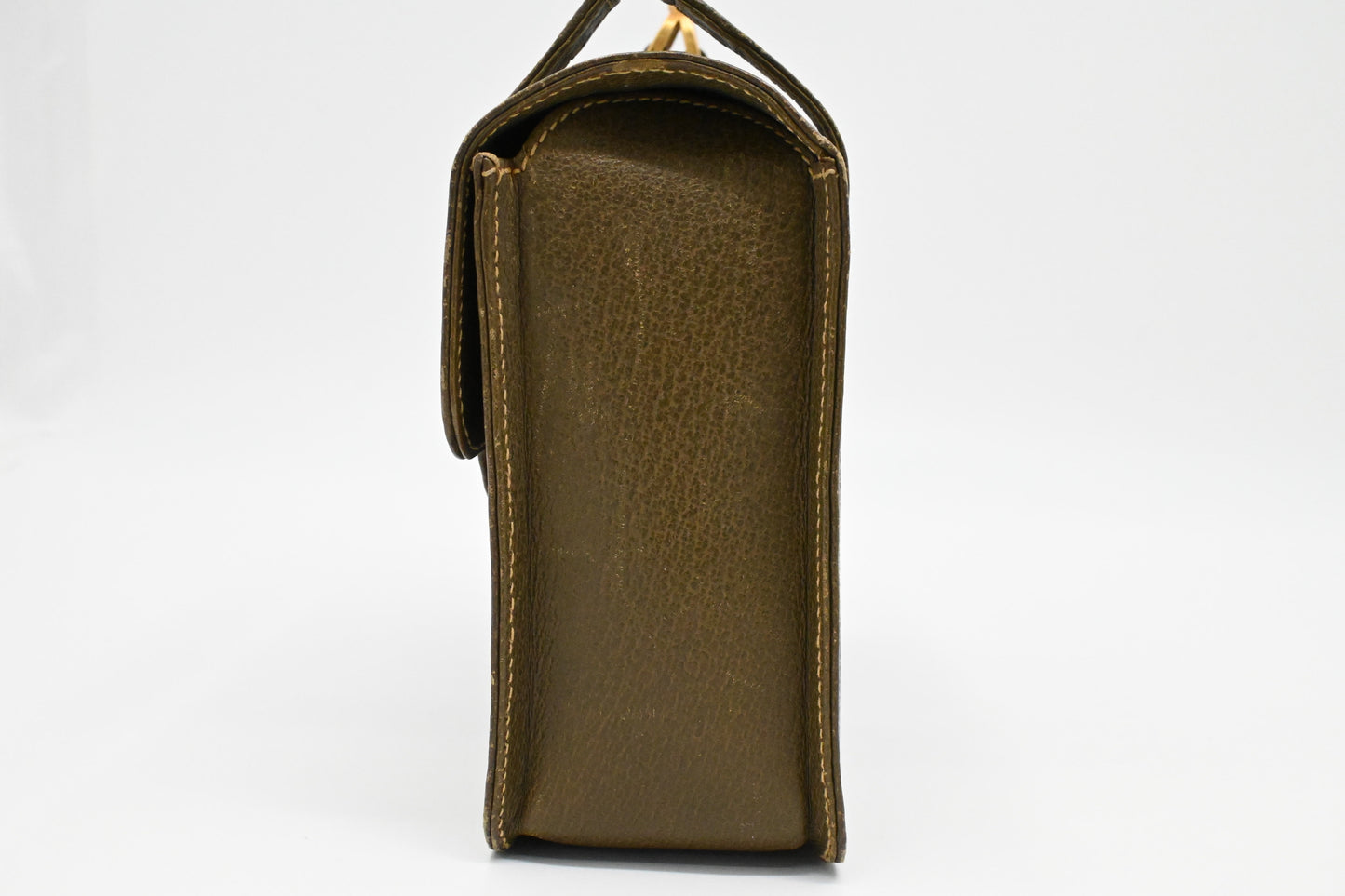 Gucci Bamboo Handbag in Olive Green Leather