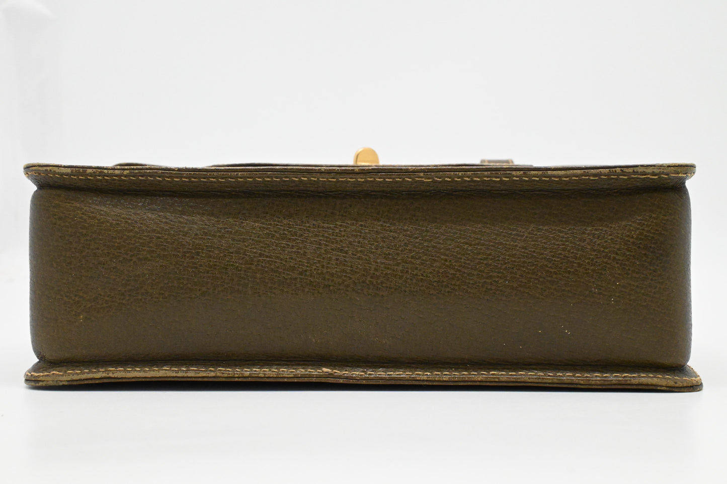 Gucci Bamboo Handbag in Olive Green Leather
