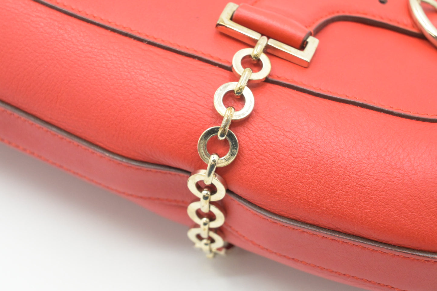 Ferragamo Shoulder Bag in Red Leather