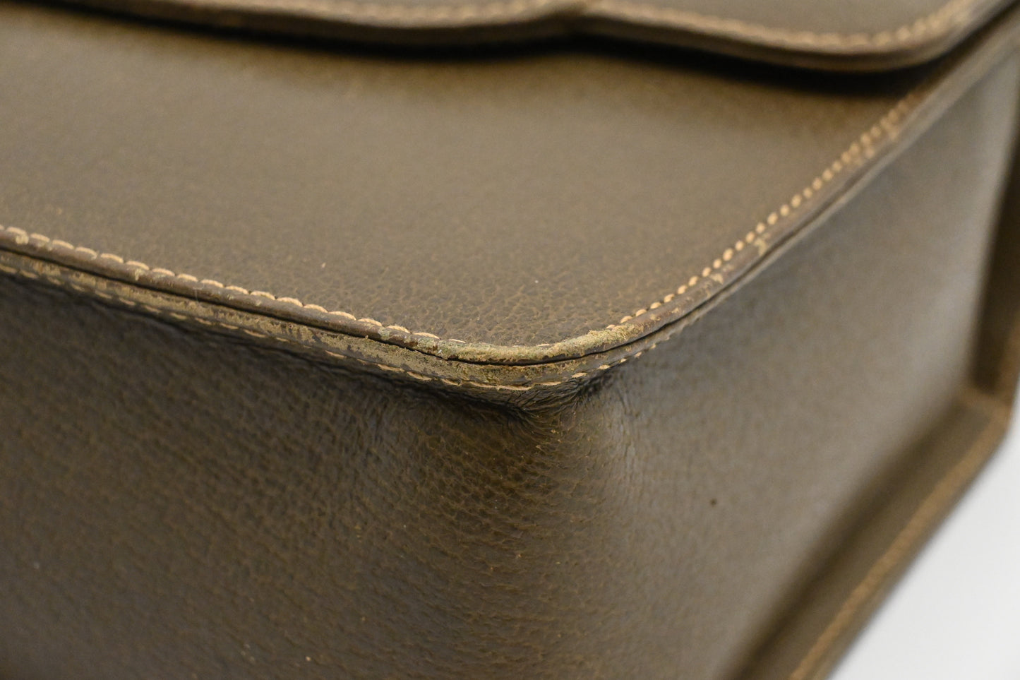 Gucci Bamboo Handbag in Olive Green Leather