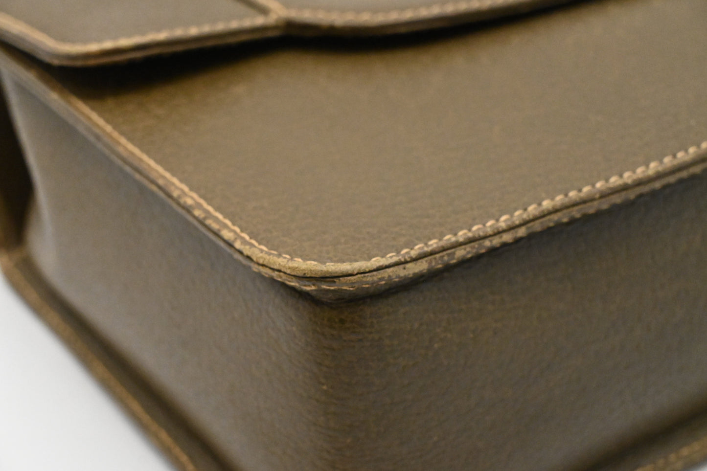 Gucci Bamboo Handbag in Olive Green Leather