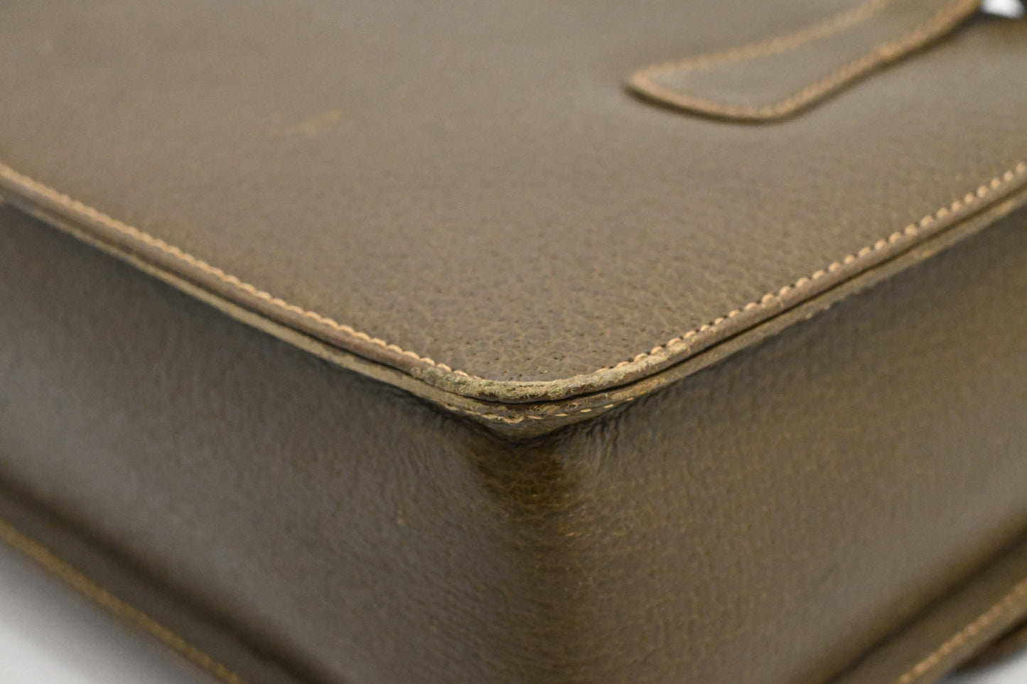 Gucci Bamboo Handbag in Olive Green Leather