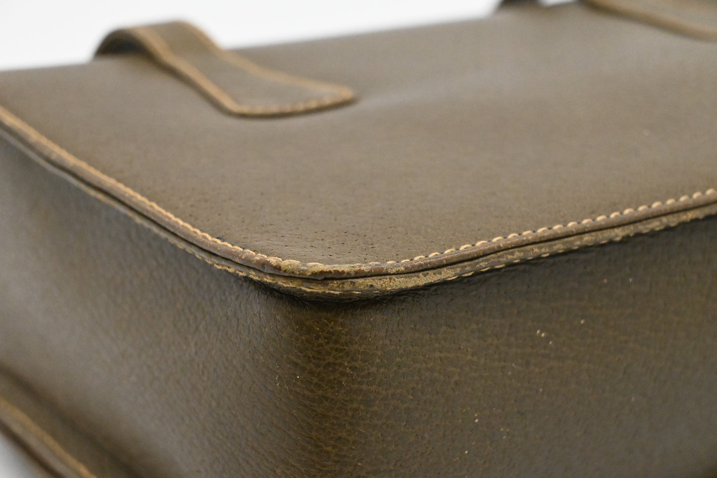 Gucci Bamboo Handbag in Olive Green Leather