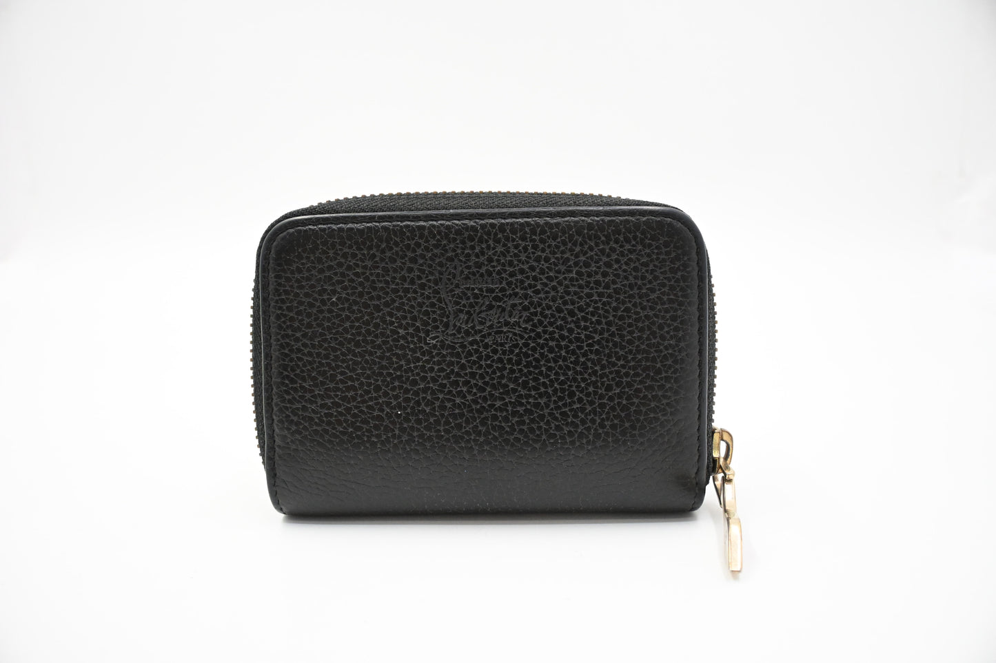 Louboutin Zippy Coin Case in Black Leather