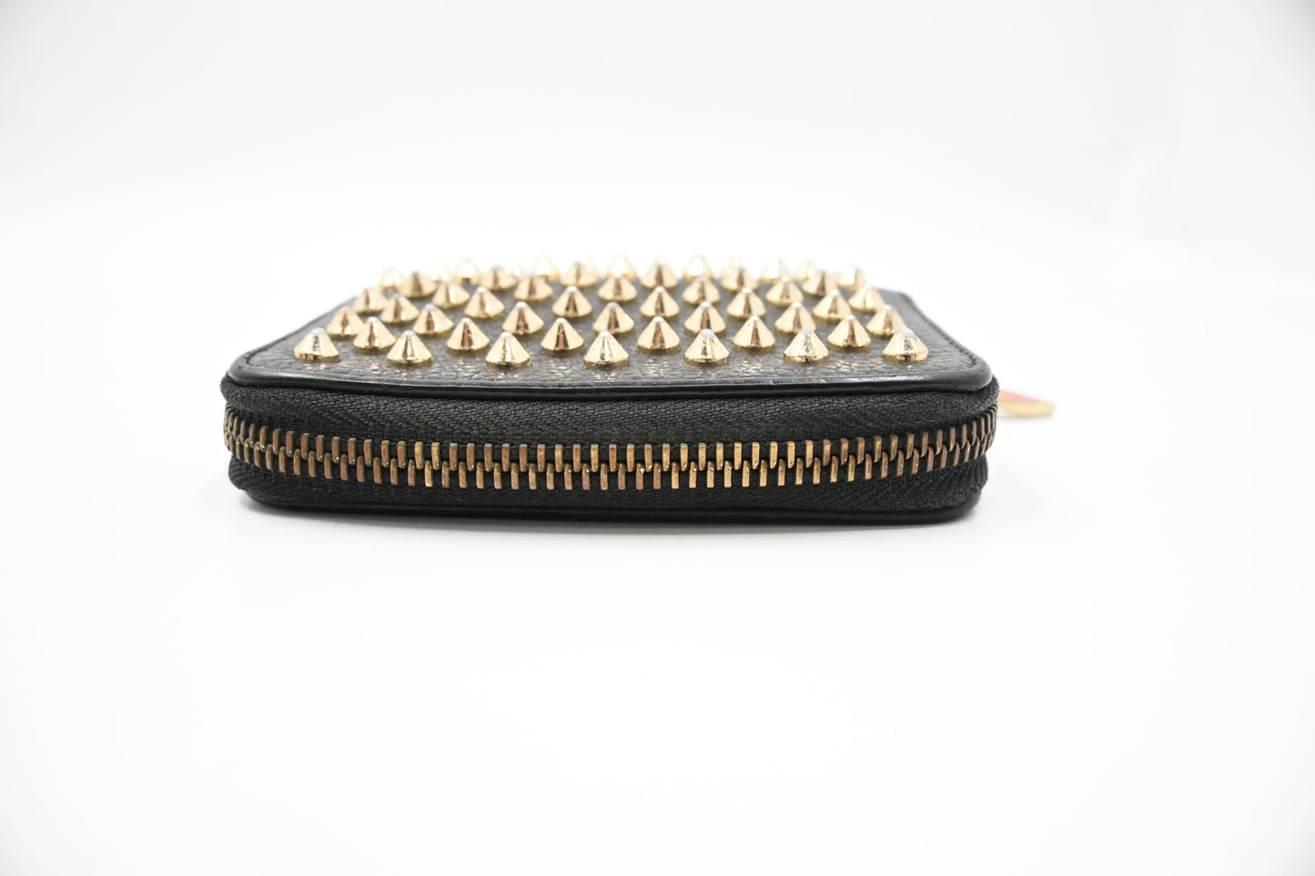 Louboutin Zippy Coin Case in Black Leather
