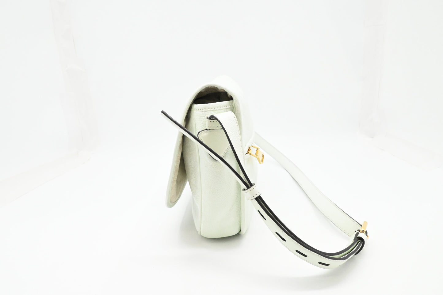 Loewe Heritage Crossbody Bag in White Leather