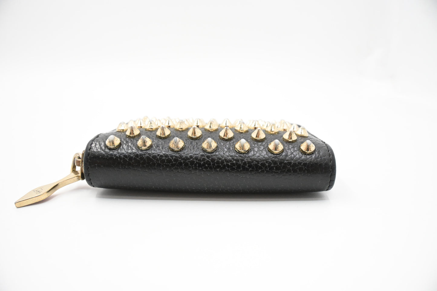 Louboutin Zippy Coin Case in Black Leather