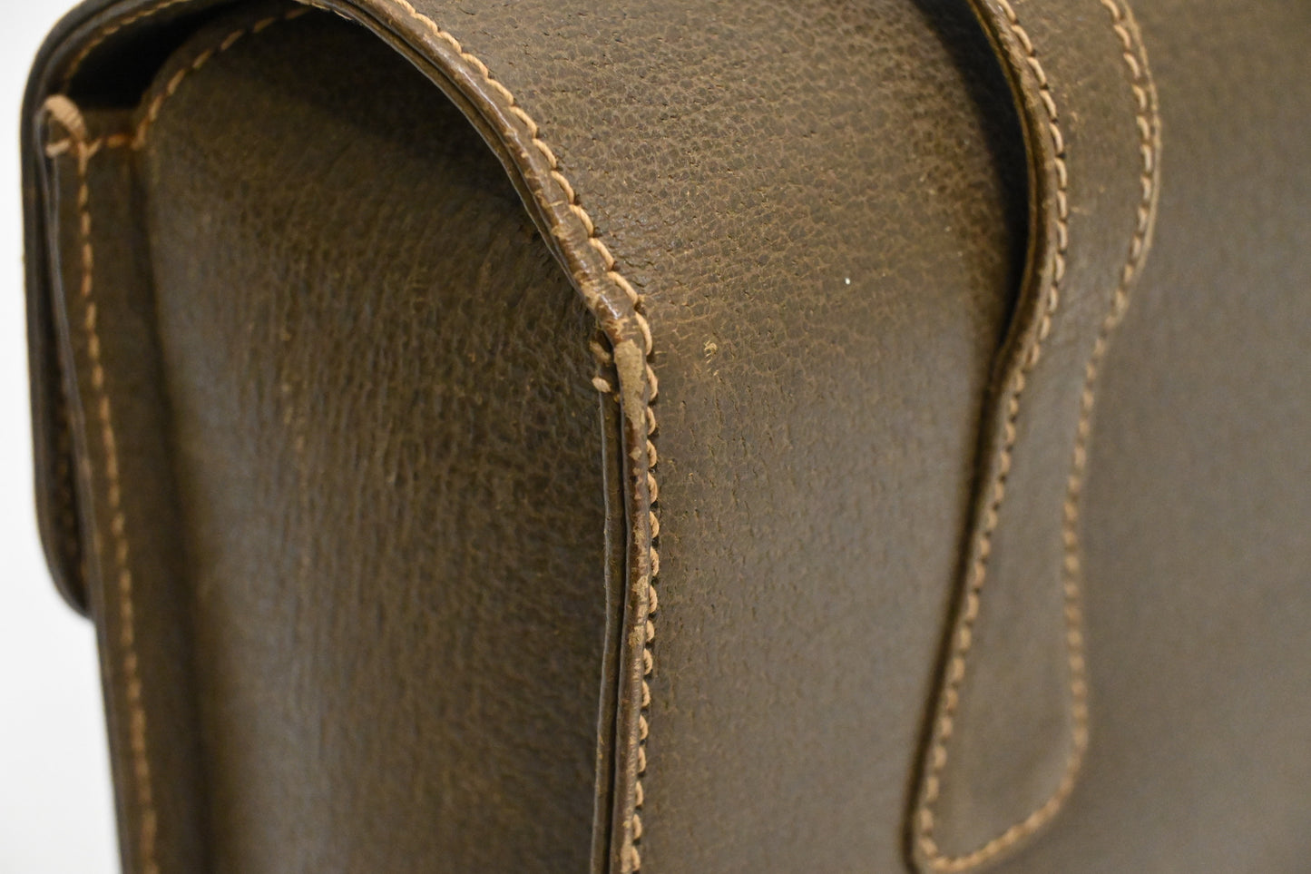 Gucci Bamboo Handbag in Olive Green Leather