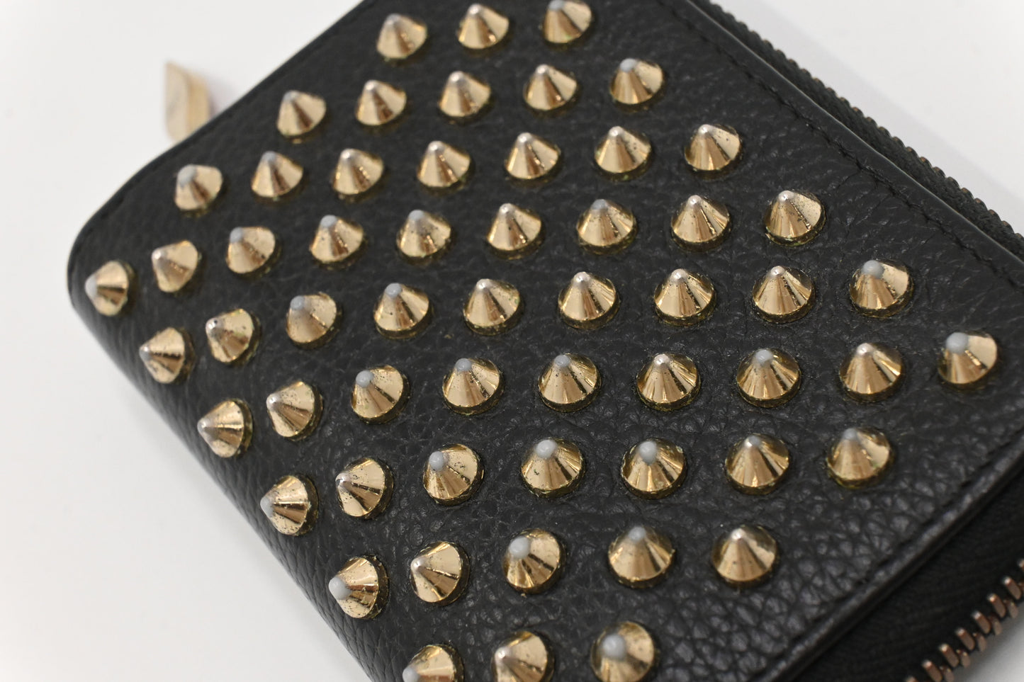 Louboutin Zippy Coin Case in Black Leather