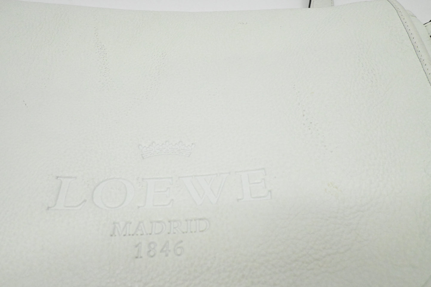 Loewe Heritage Crossbody Bag in White Leather
