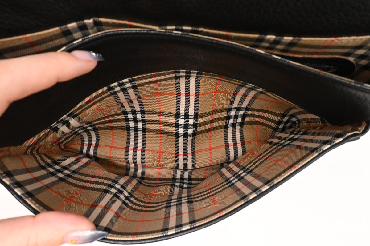 Burberry Crossbody Bag in Black Leather