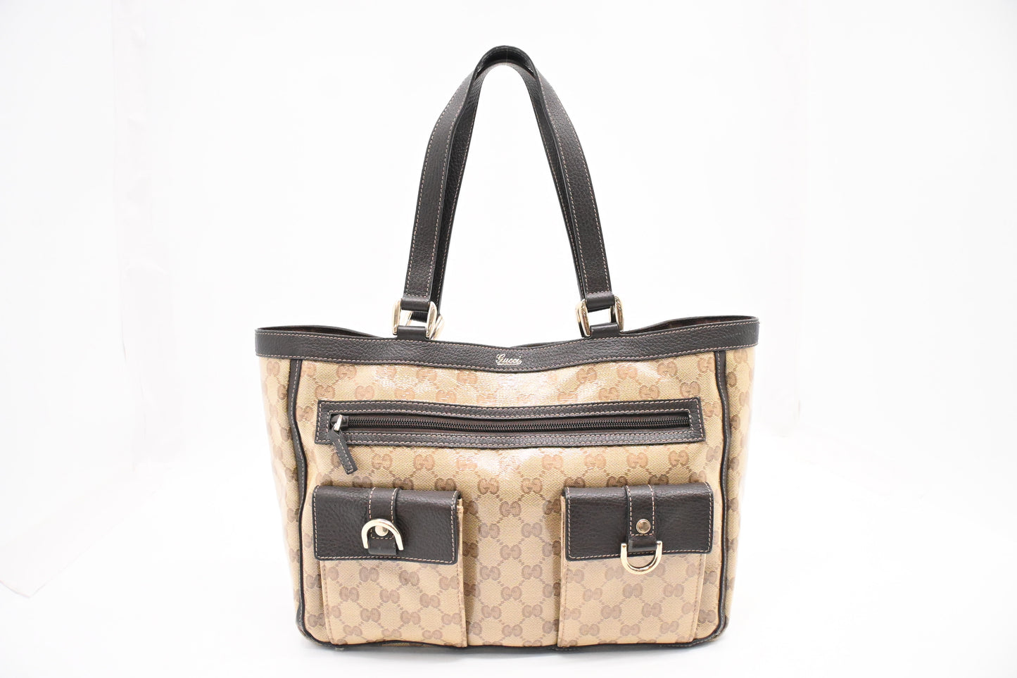 Gucci Tote in Beige Crystal GG Canvas
