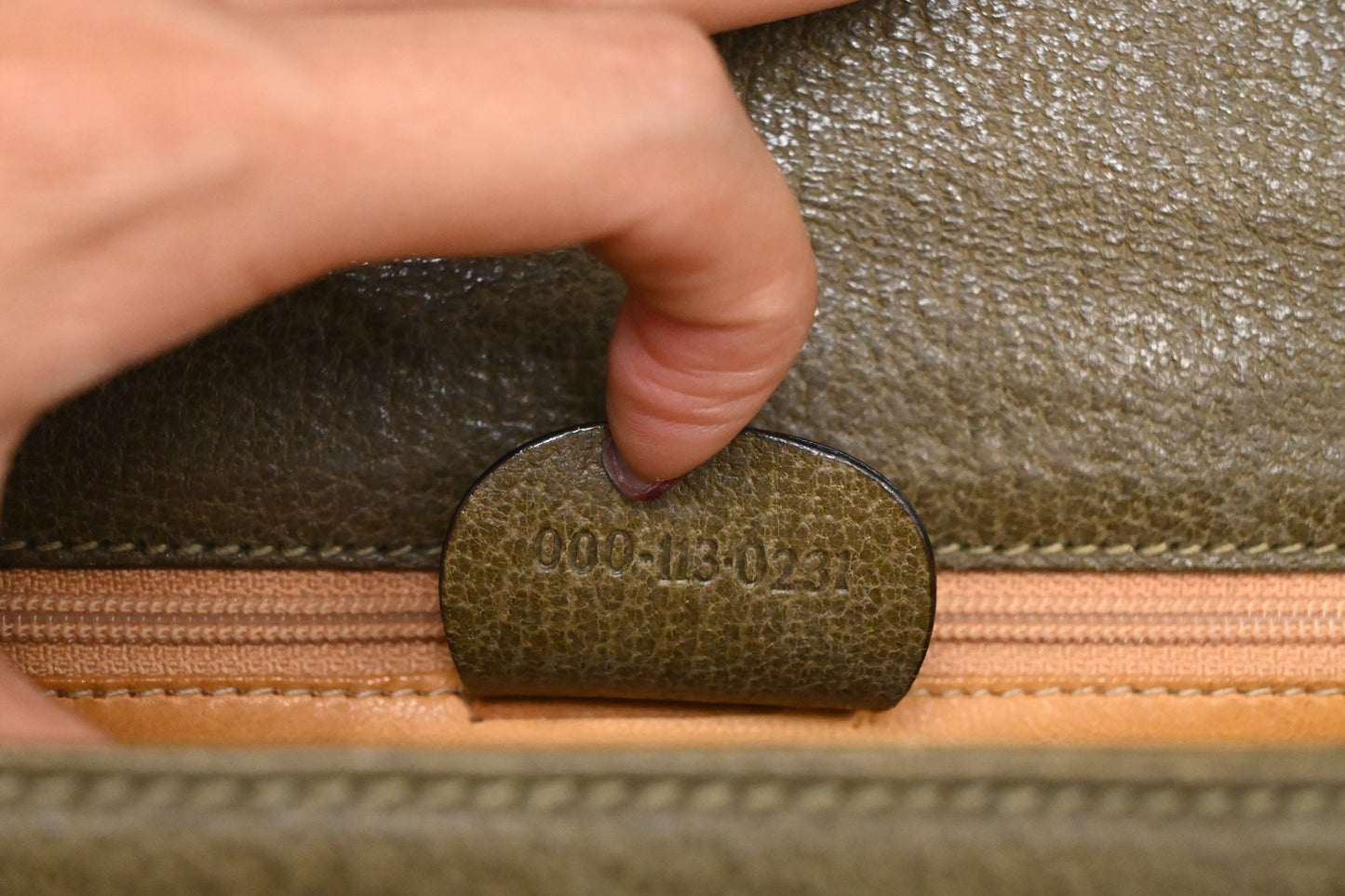 Gucci Bamboo Handbag in Olive Green Leather