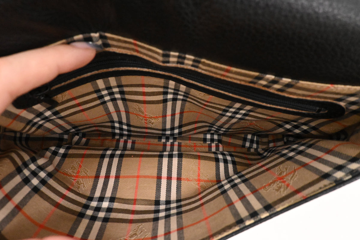 Burberry Crossbody Bag in Black Leather