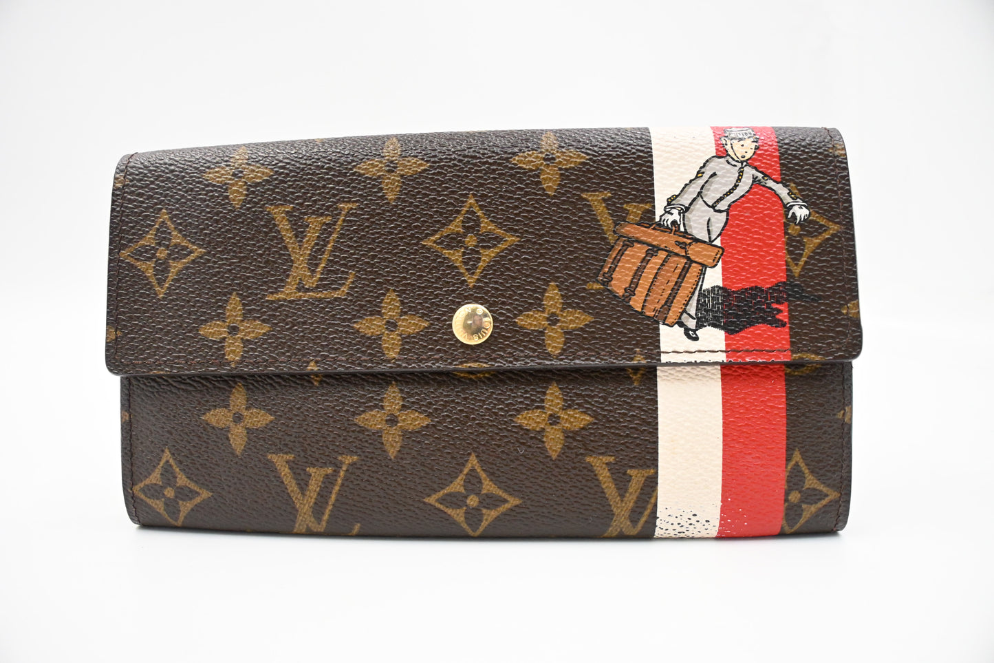 Louis Vuitton Groom Collection Sarah Wallet in Monogram Canvas
