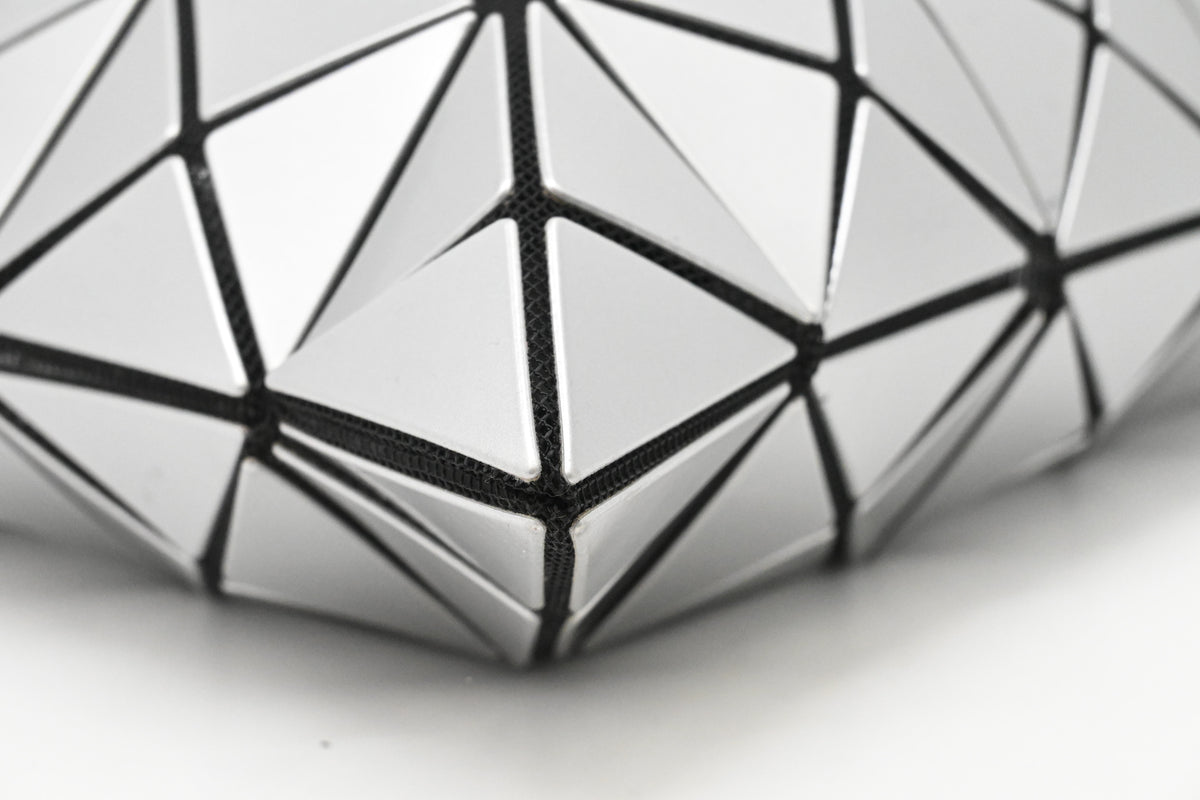 Issey Miyake Medium Bao Bao Tote Bag in Silver Vinyl