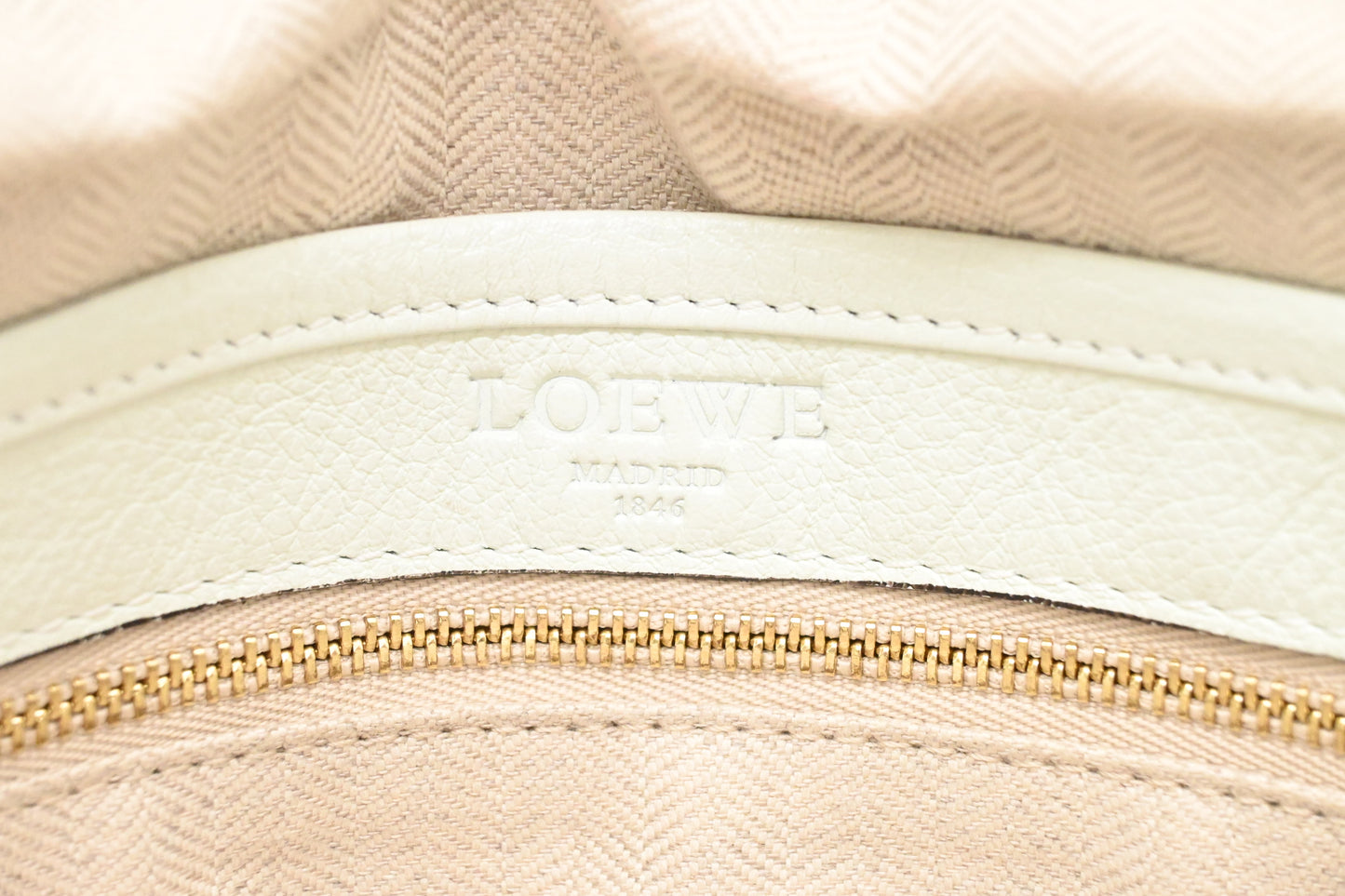 Loewe Heritage Crossbody Bag in White Leather