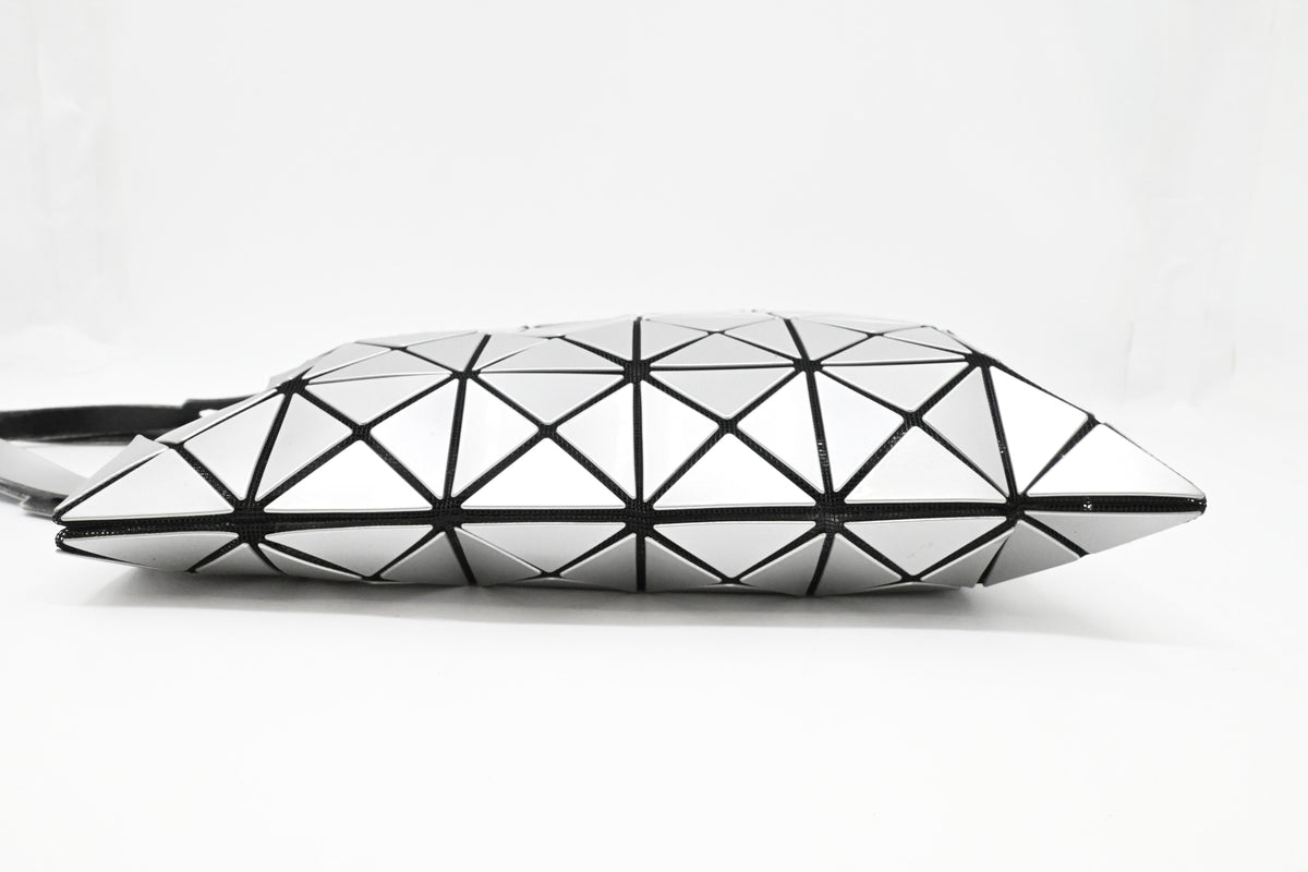 Issey Miyake Medium Bao Bao Tote Bag in Silver Vinyl