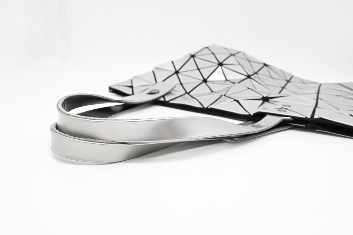 Issey Miyake Medium Bao Bao Tote Bag in Silver Vinyl