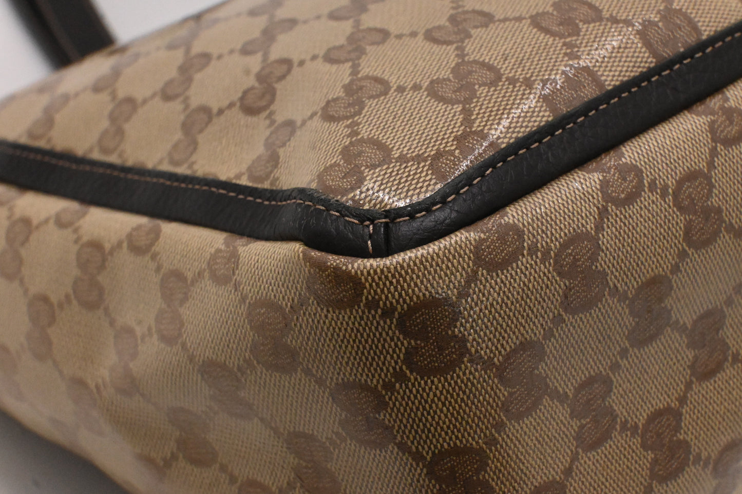 Gucci Tote in Beige Crystal GG Canvas