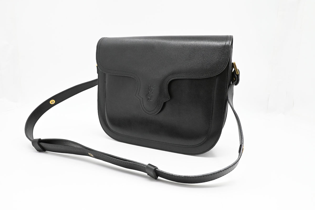 YSL Saint Laurent Shoulder Bag in Black Leather