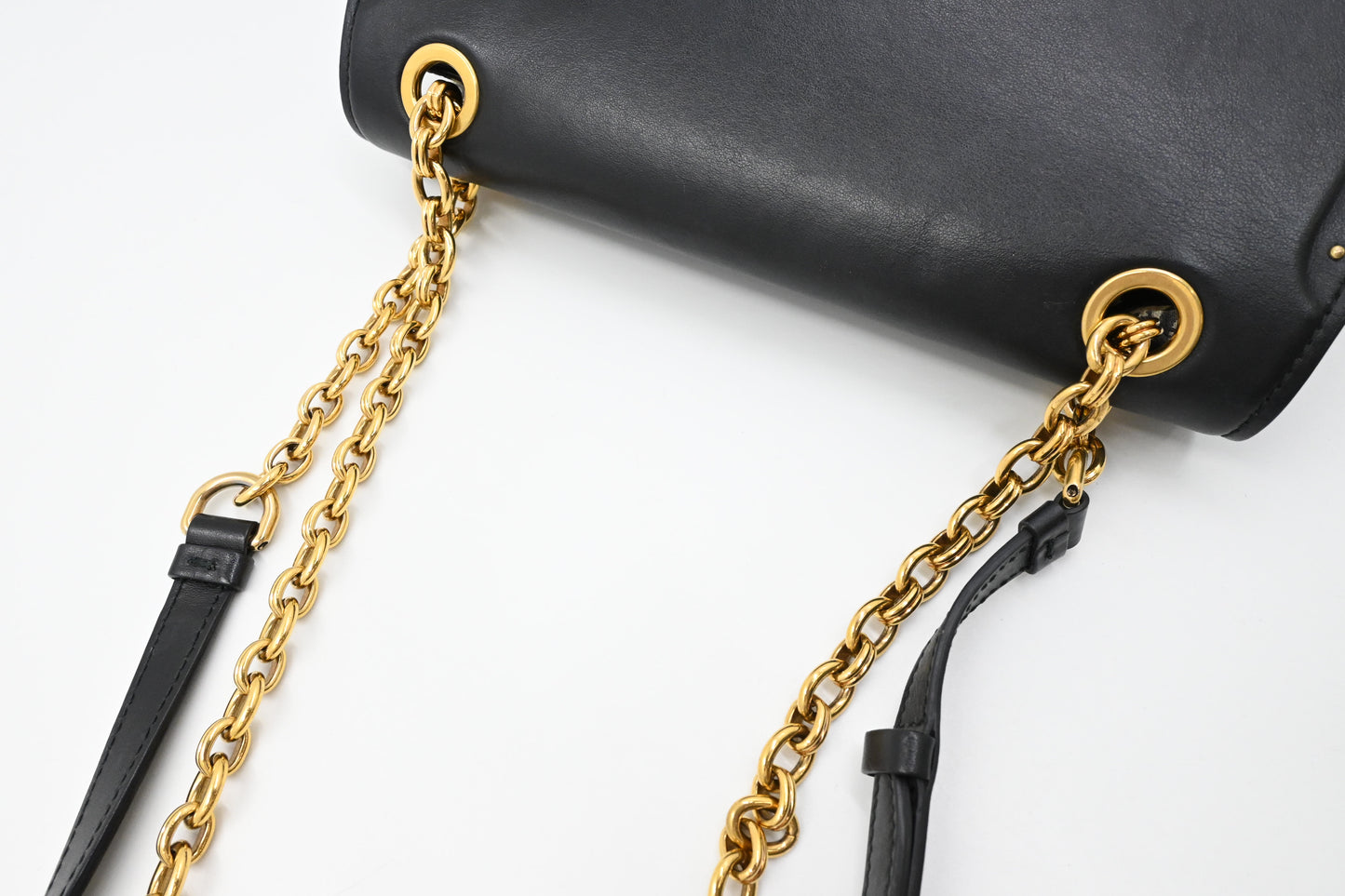 Ferragamo Two Way Bag in Black and White Canvas and Leather
