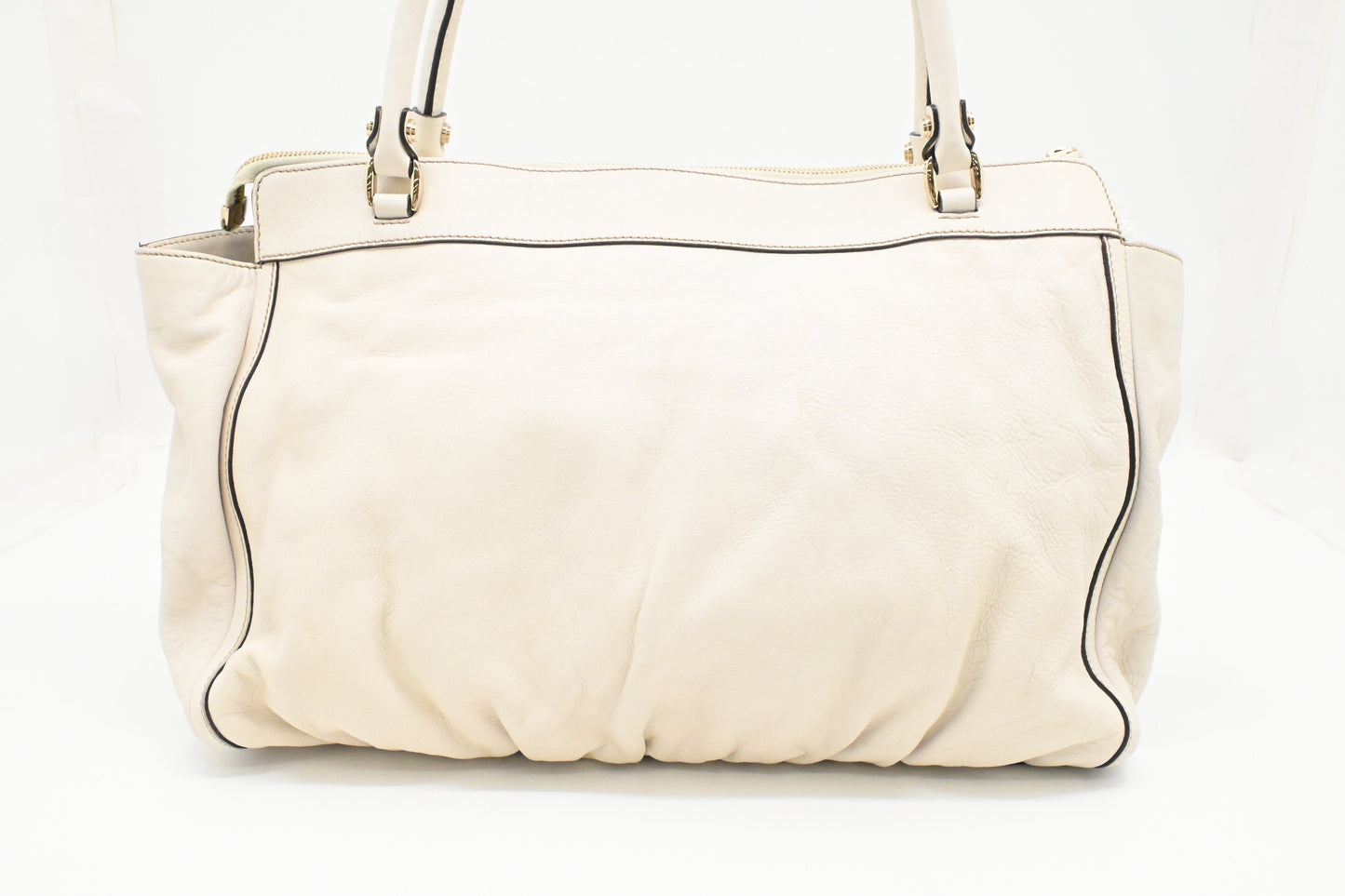Gucci Abbey Tote in White Leather