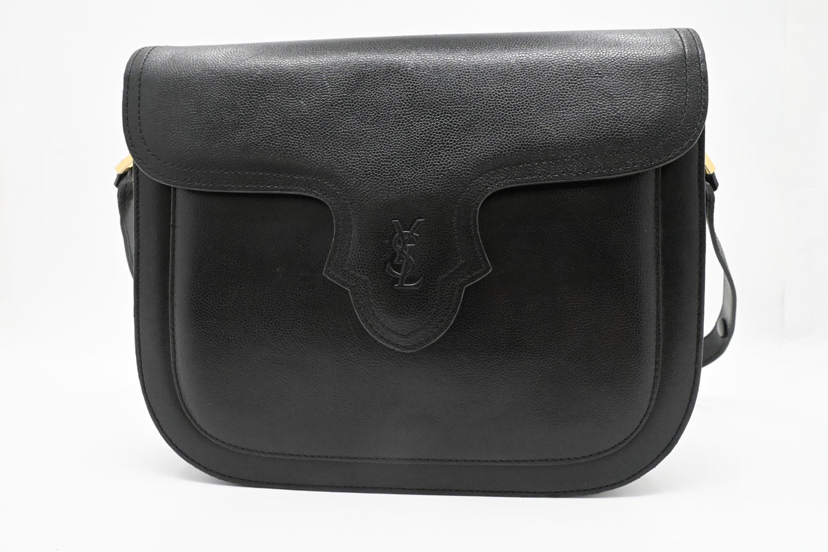 YSL Saint Laurent Shoulder Bag in Black Leather