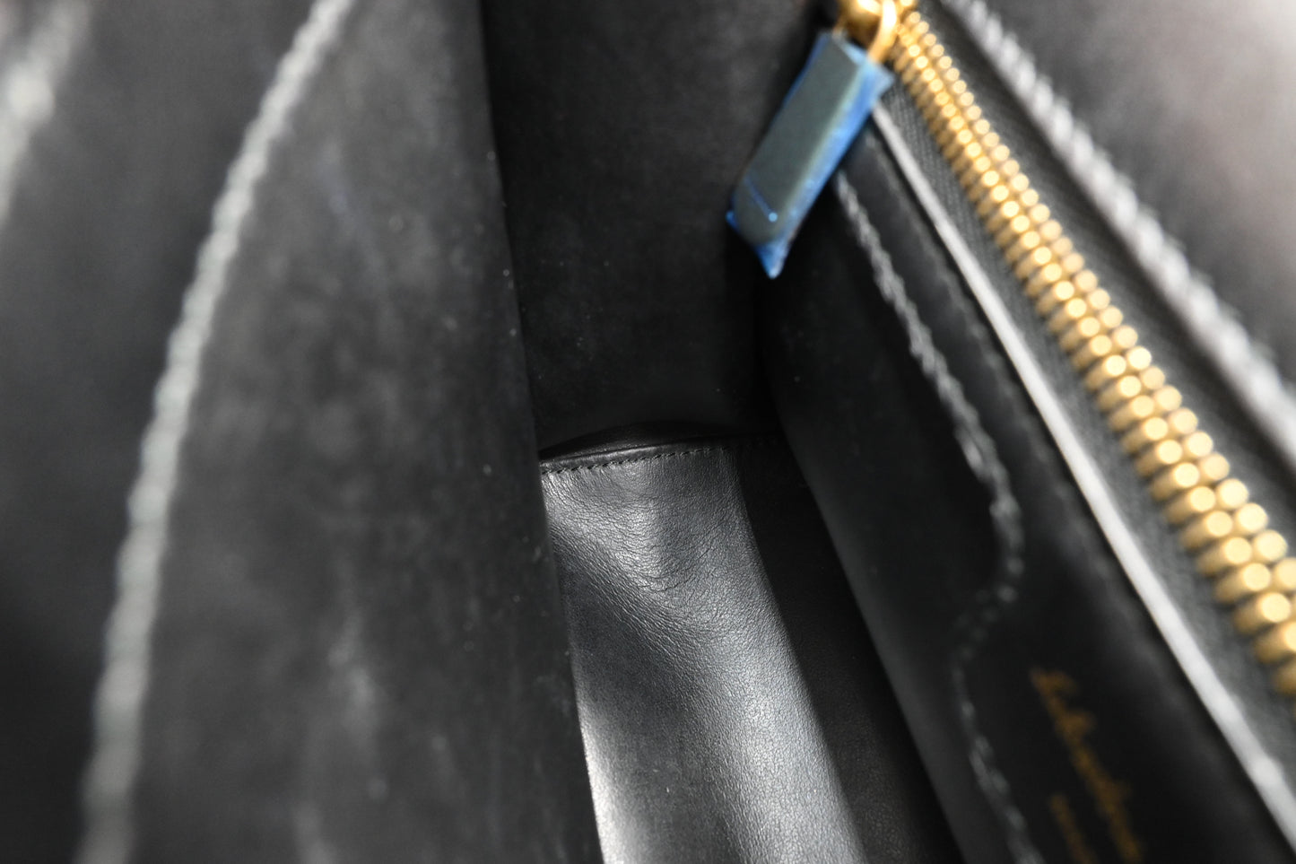 Ferragamo Two Way Bag in Black and White Canvas and Leather