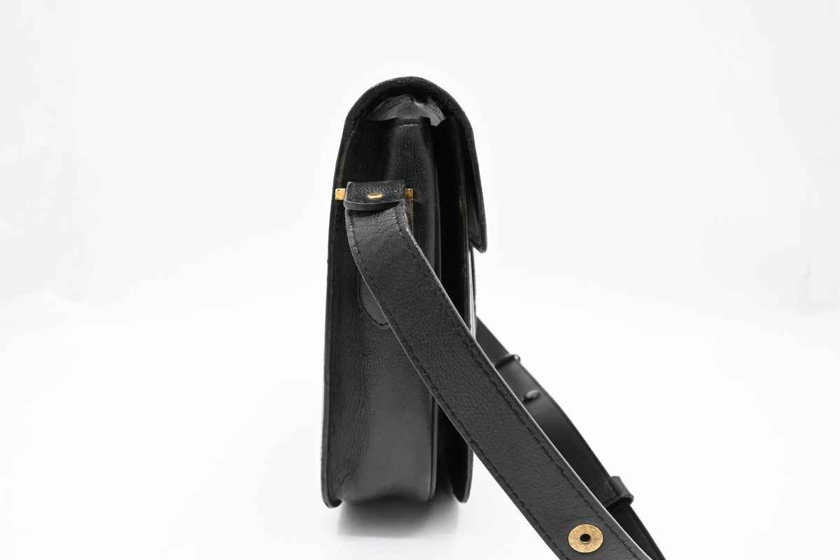 YSL Saint Laurent Shoulder Bag in Black Leather
