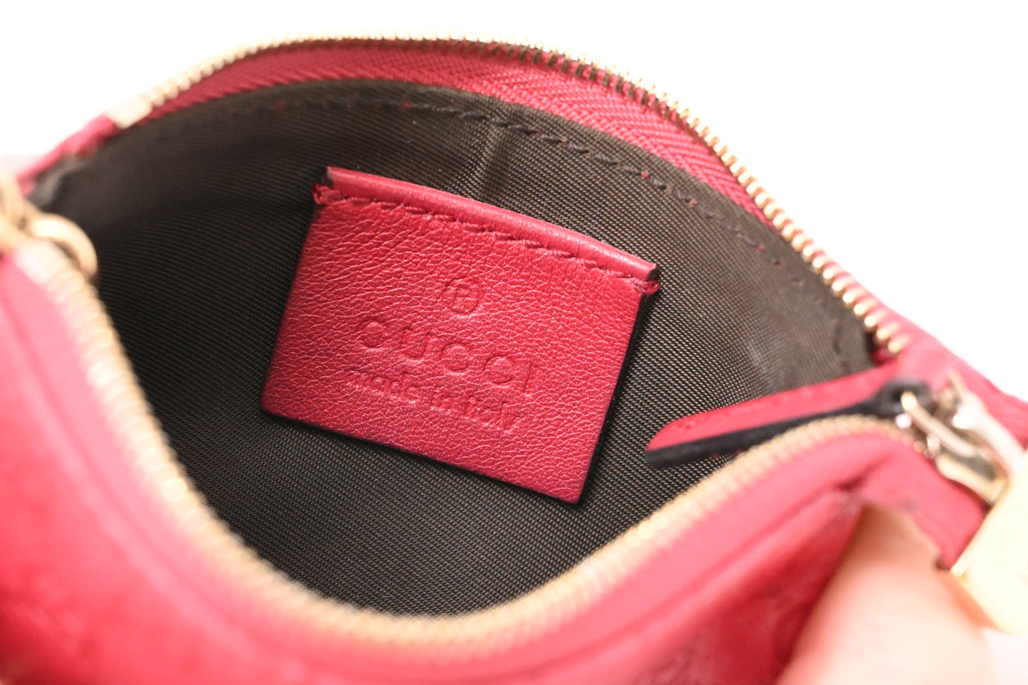 Gucci Key Case in Pink Microguccissima Leather