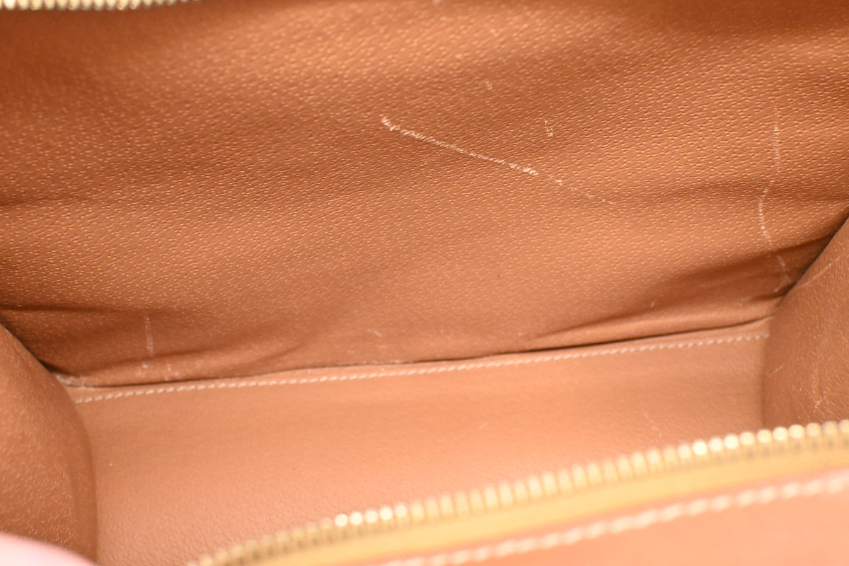 Celine Shoulder Bag in Black Brown Canvas