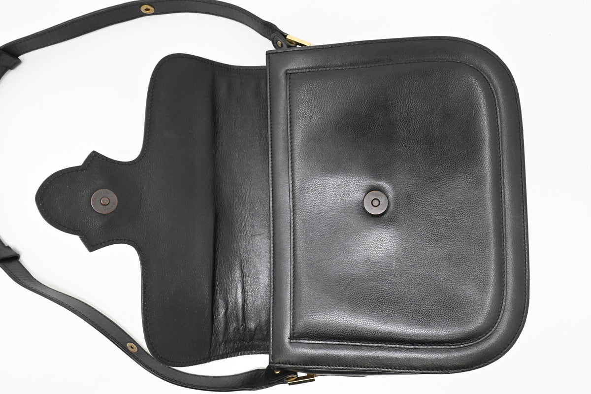 YSL Saint Laurent Shoulder Bag in Black Leather