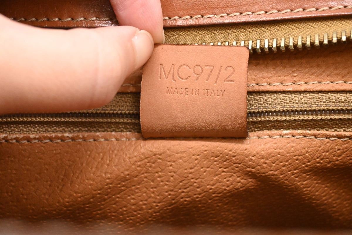 Celine Shoulder Bag in Black Brown Canvas