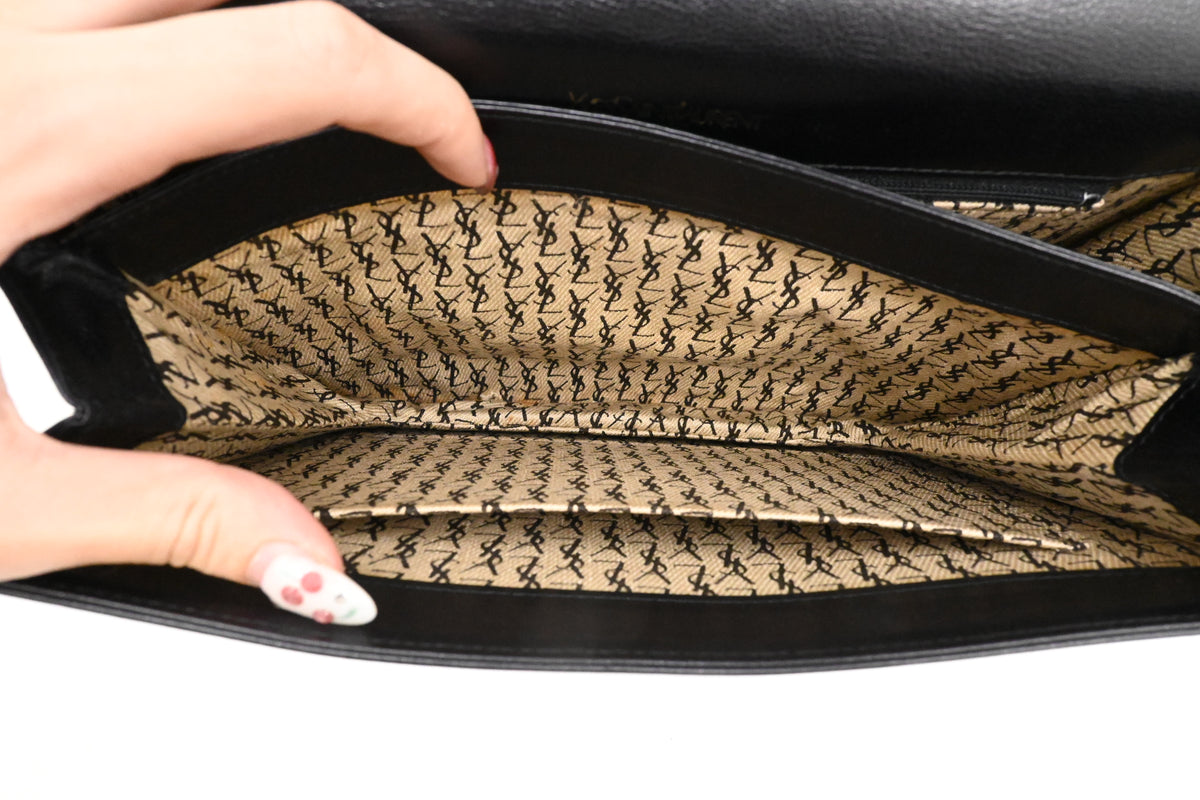 YSL Saint Laurent Shoulder Bag in Black Leather