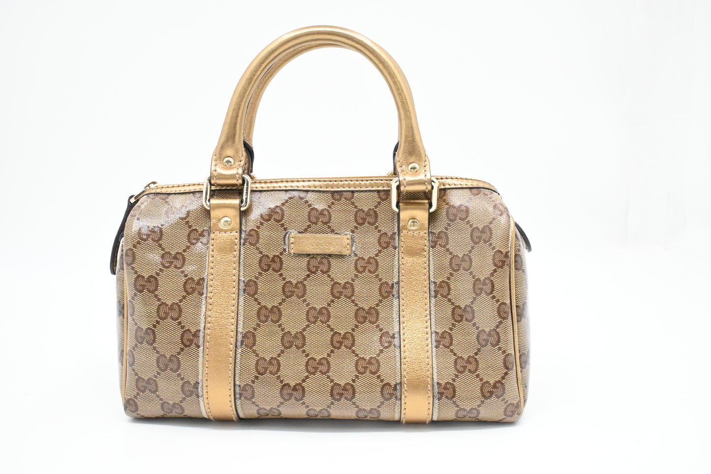 Gucci Boston Bag Mini in Gold Leather