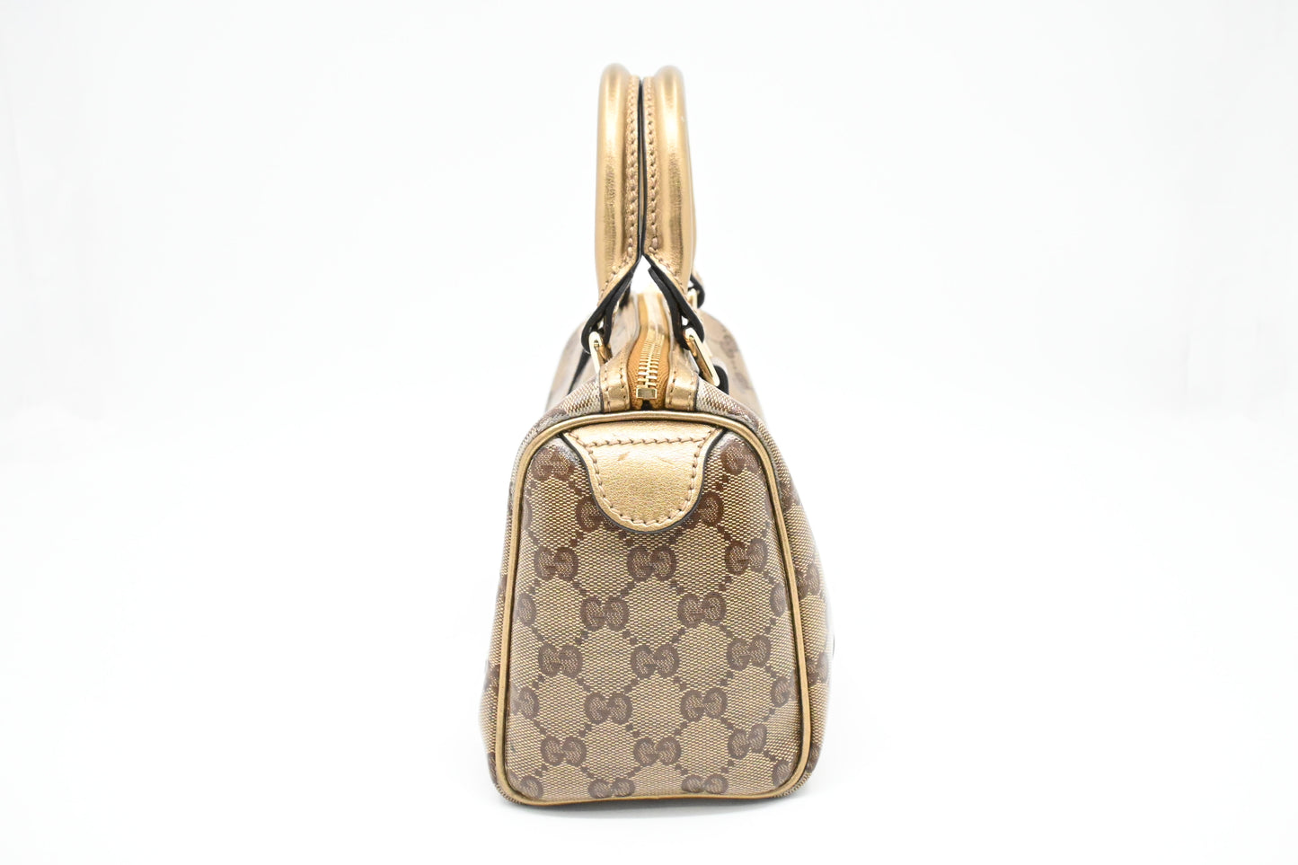 Gucci Boston Bag Mini in Gold Leather