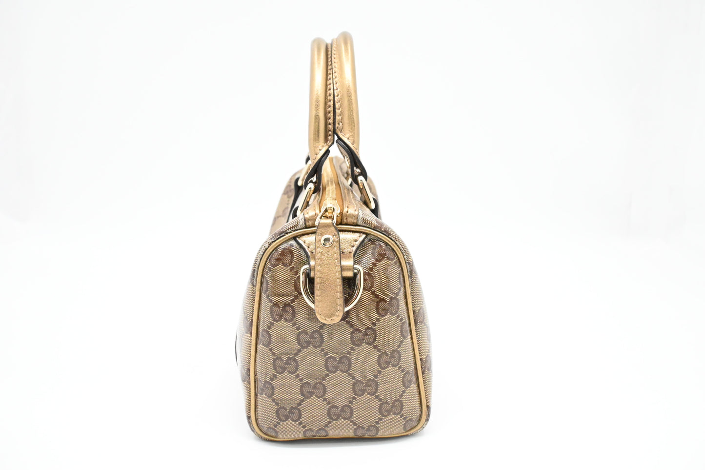 Gucci Boston Bag Mini in Gold Leather