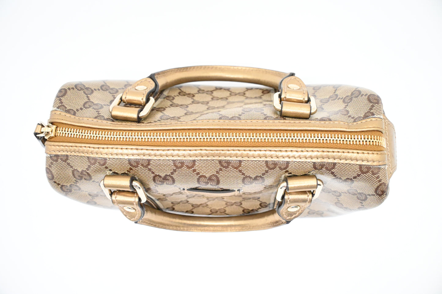 Gucci Boston Bag Mini in Gold Leather