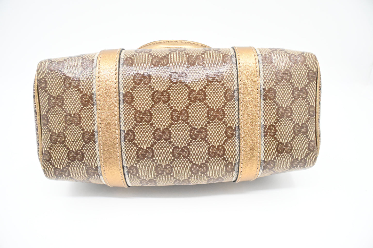 Gucci Boston Bag Mini in Gold Leather
