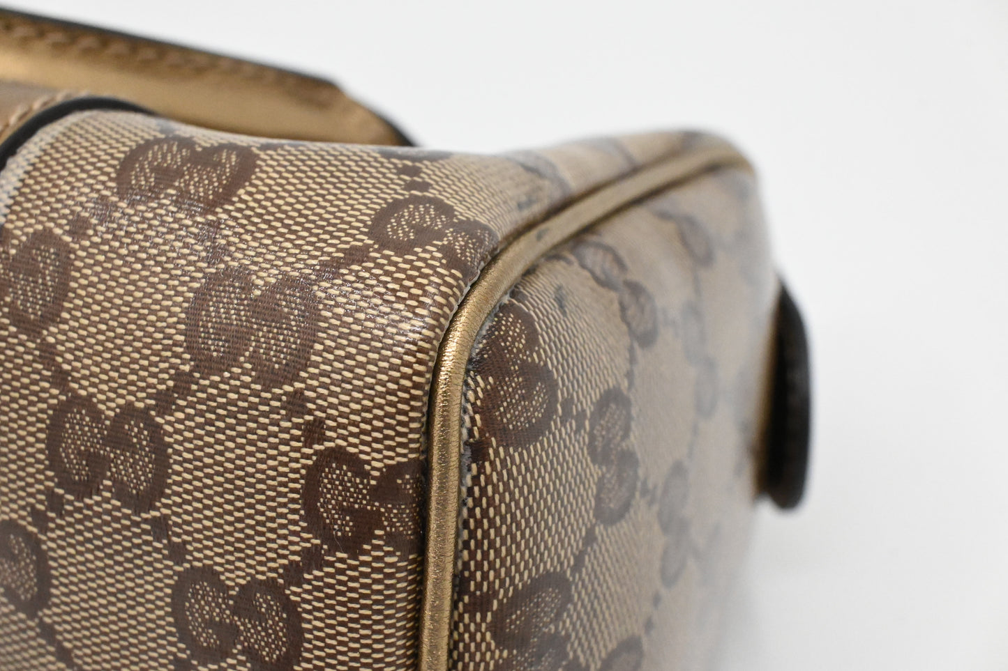 Gucci Boston Bag Mini in Gold Leather