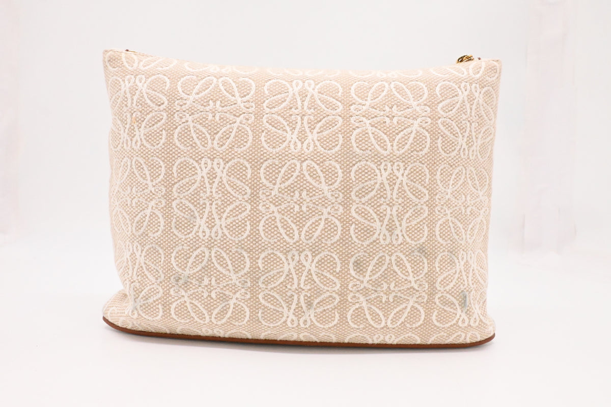 Loewe Pouch in Beige Canvas
