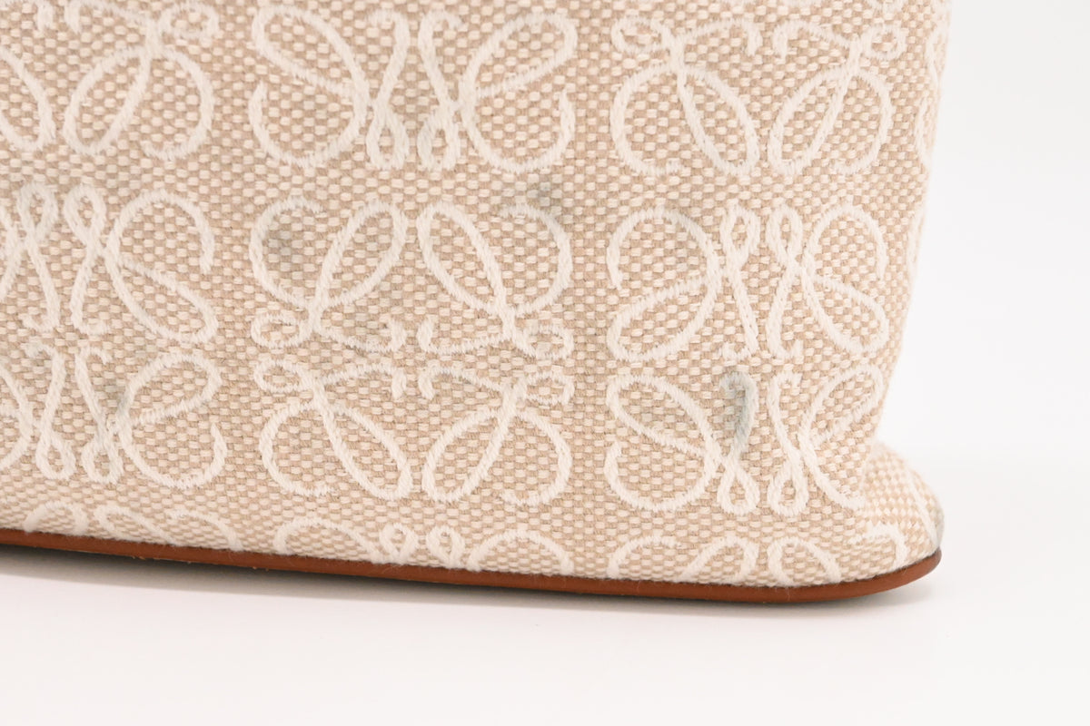 Loewe Pouch in Beige Canvas