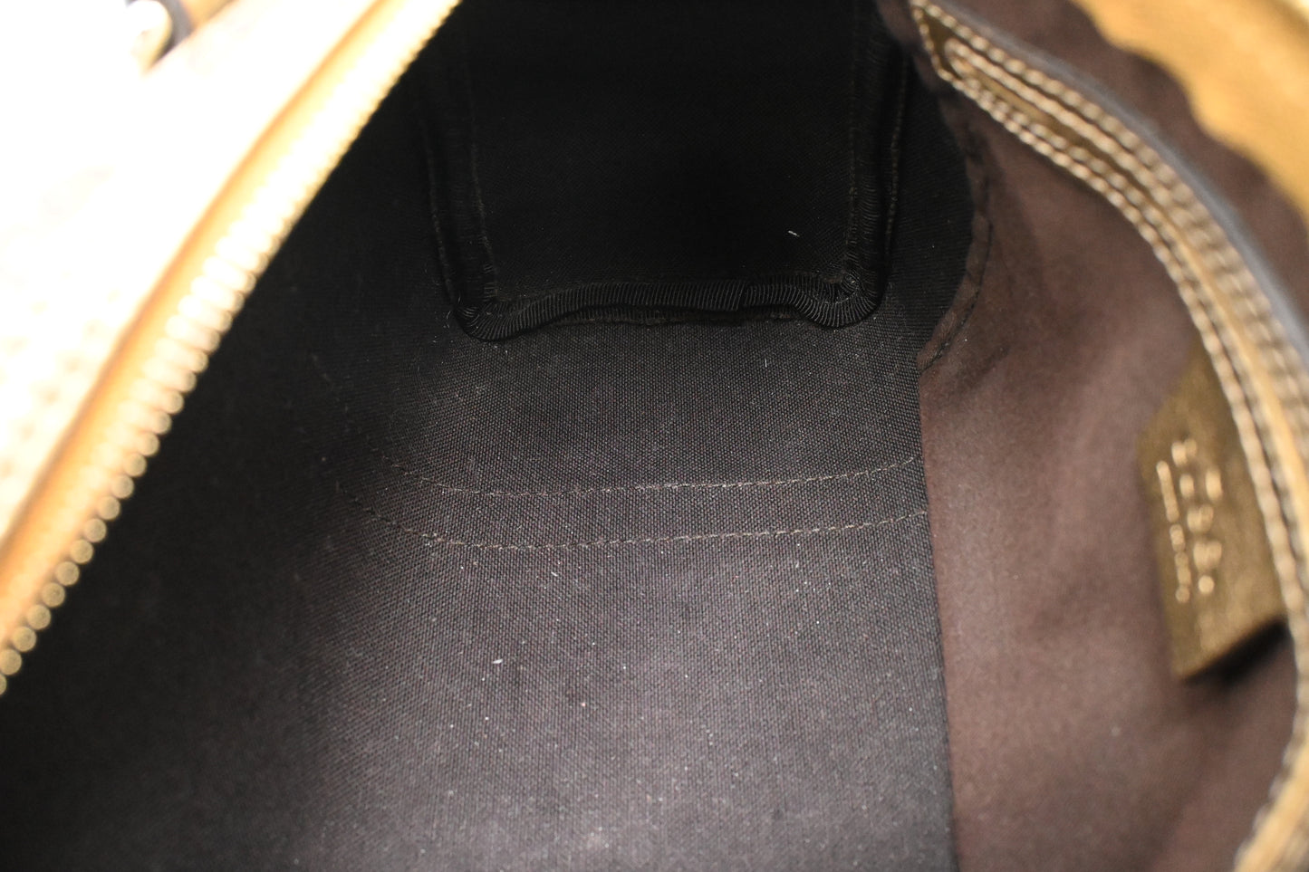 Gucci Boston Bag Mini in Gold Leather