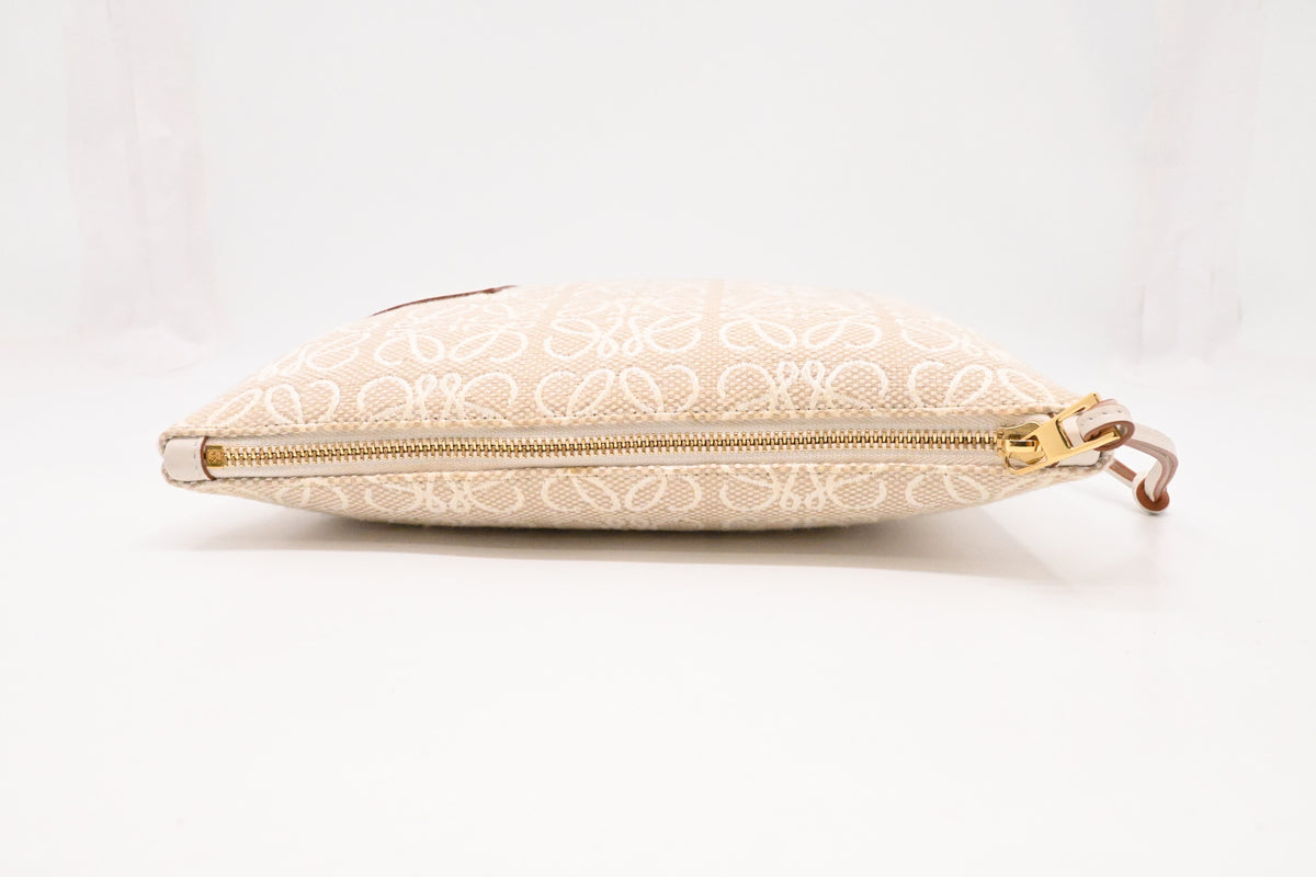Loewe Pouch in Beige Canvas