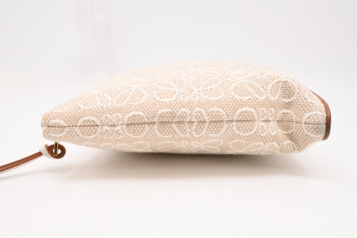 Loewe Pouch in Beige Canvas