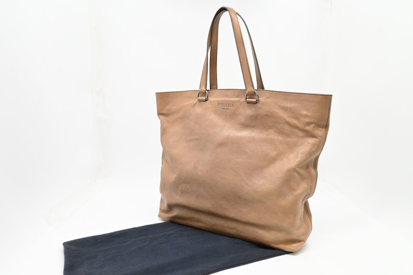 Prada Large Tote in Beige Leather