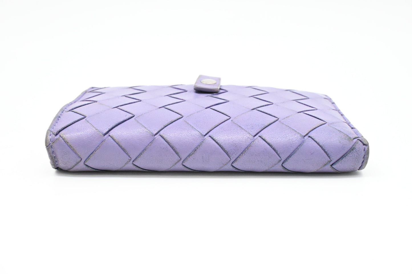 Bottega Veneta Wallet in Purple Intrecciato Leather